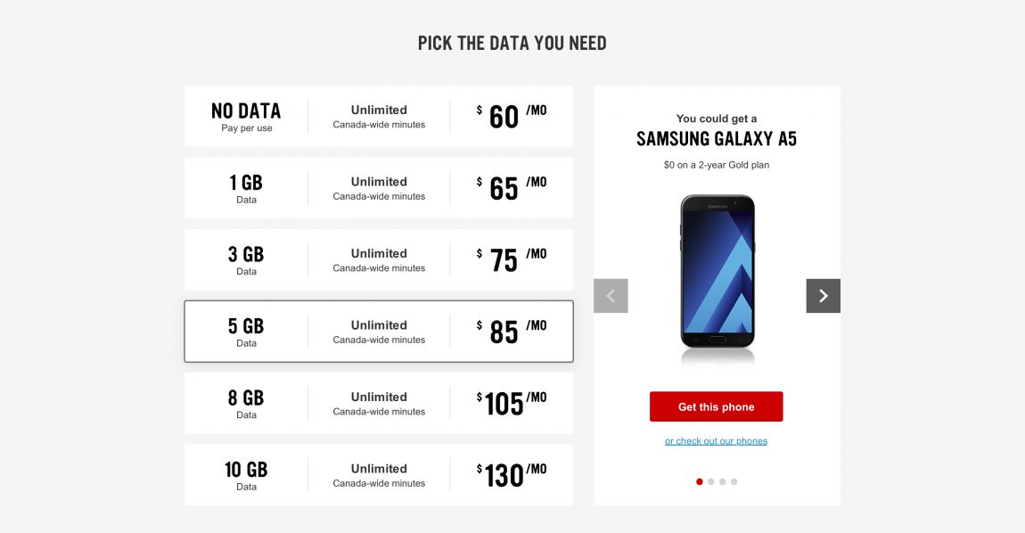 Data plans - Virgin Mobile